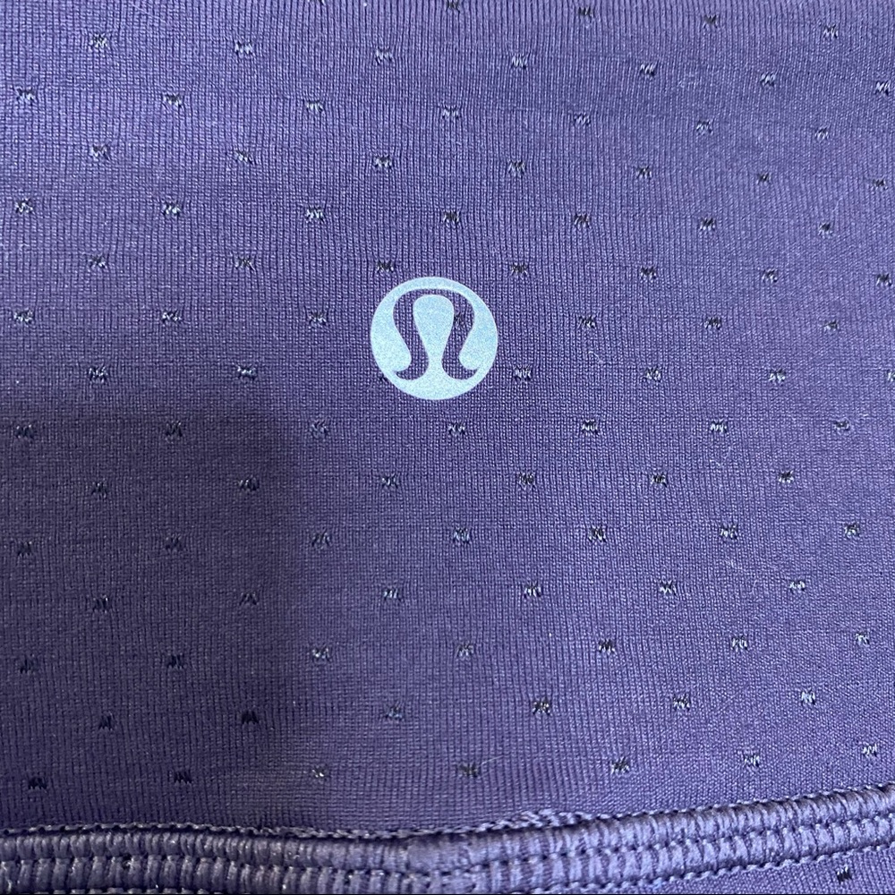 Lululemon Emerge Renewed Crop Purple Mesh Luon - Picture 8 of 10